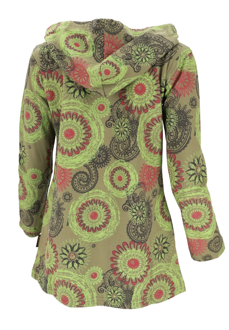 Guru Shop BOHO HIPPIE - Kurzmantel - Olive/lemon - Damen 4 Guru Shop BOHO HIPPIE - Kurzmantel - Olive/lemon - Damen – Bild 2