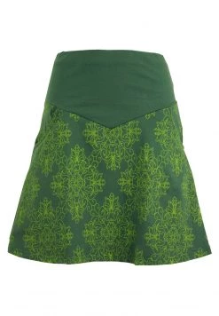 Guru Shop BOHO - A-Linien-Rock - Olivegr�n/lemon - Damen