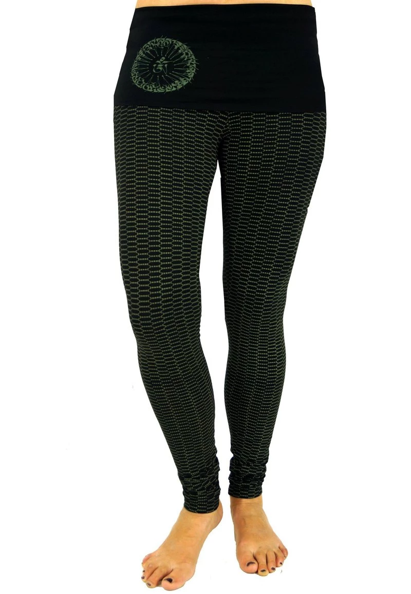 Guru Shop Leggings - Hosen - Schwarz Muster - Damen 4 Guru Shop Leggings - Hosen - Schwarz Muster - Damen – Bild 2