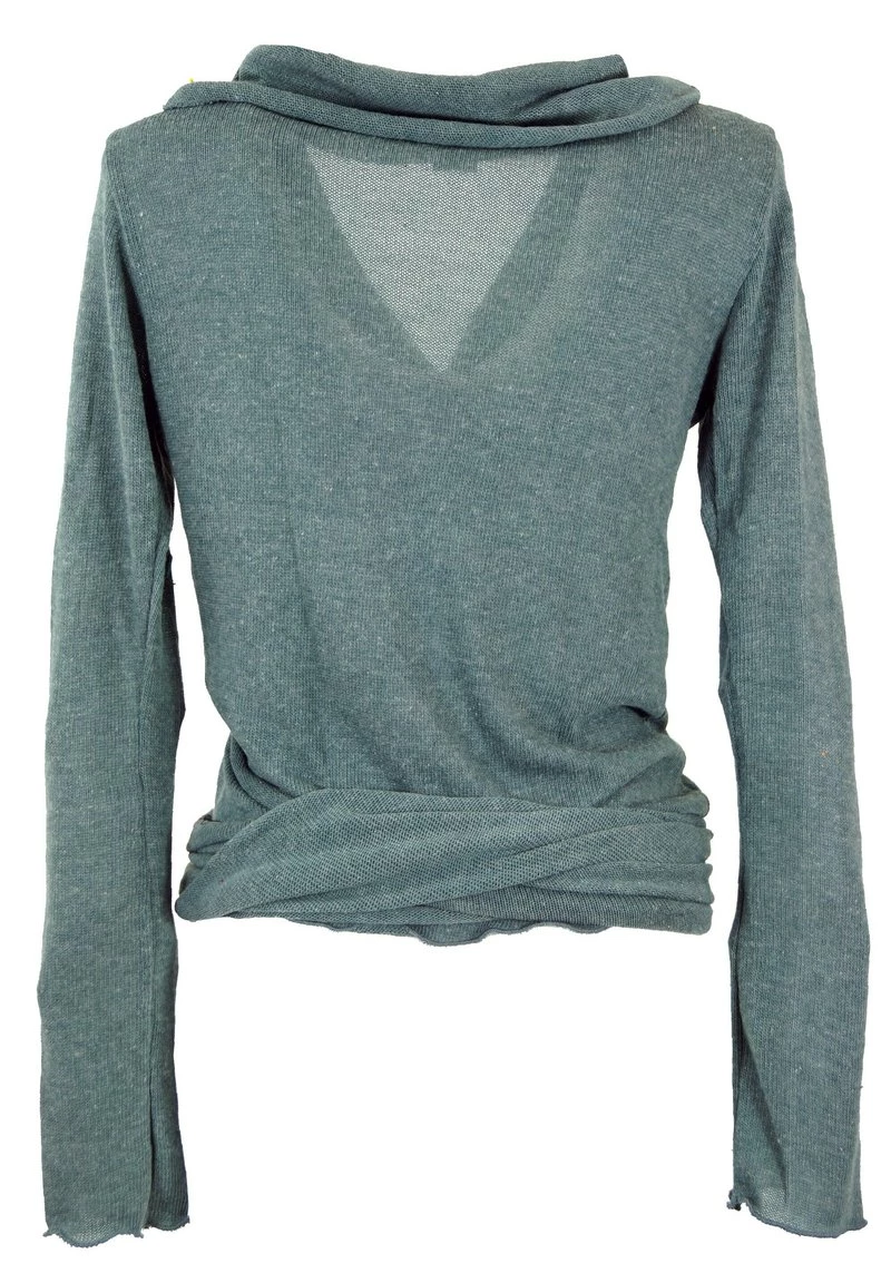 Guru Shop - Damen Strickpullover - Taubenblau 4 Guru Shop - Damen Strickpullover - Taubenblau – Bild 2