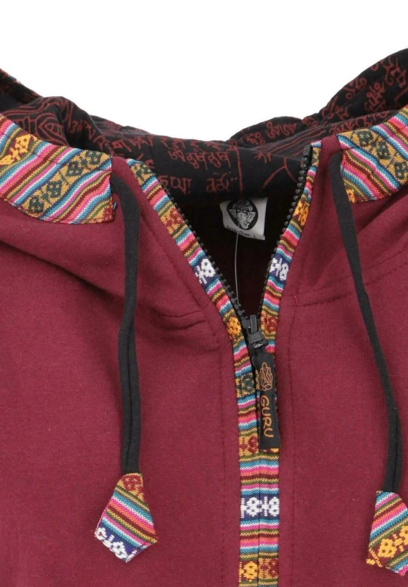 Guru Shop NEPAL ETHNO - Sweatjacke - Bordeauxrot - Damen 5 Guru Shop NEPAL ETHNO - Sweatjacke - Bordeauxrot - Damen – Bild 3