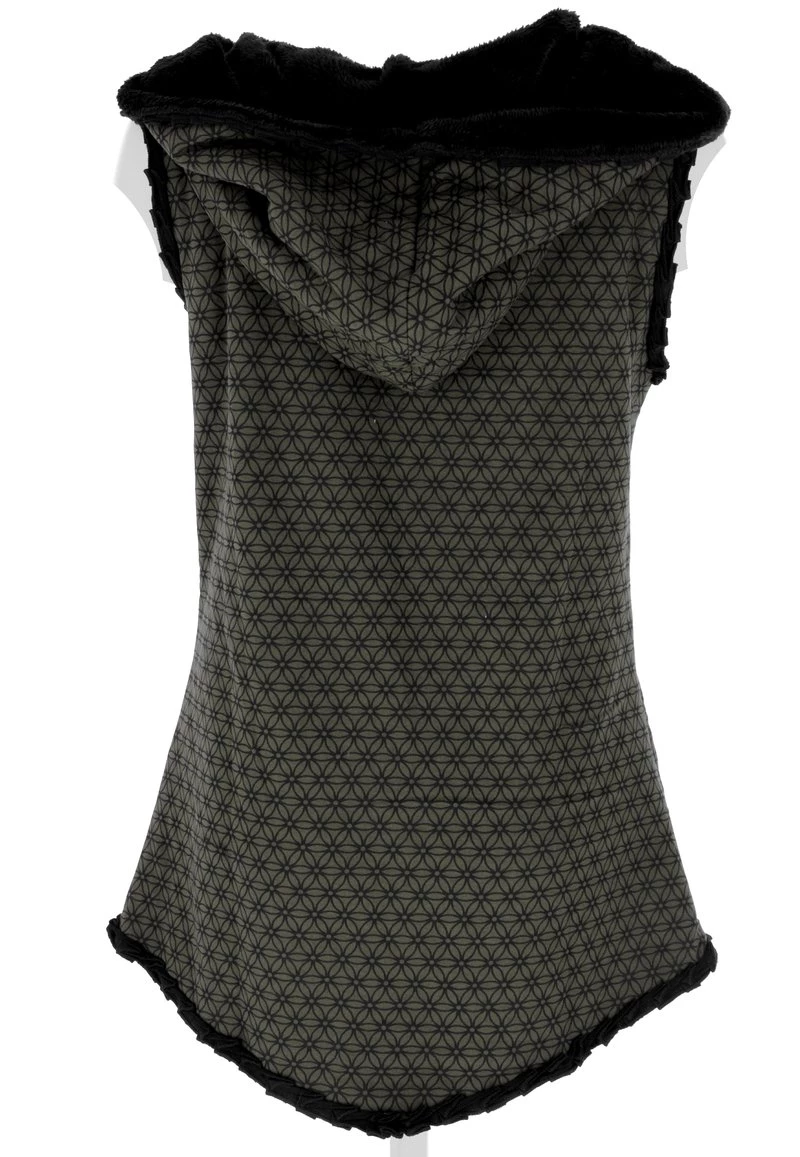 Guru Shop - Damen FLOWER OF LIFE - Weste - Olive 4 Guru Shop - Damen FLOWER OF LIFE - Weste - Olive – Bild 2