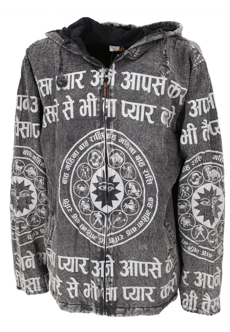 Guru Shop MIT MANTRA DRUCK - Leichte Jacke - Steingrau - Herren 3 Guru Shop MIT MANTRA DRUCK - Leichte Jacke - Steingrau - Herren