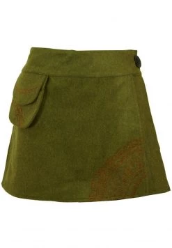 Guru Shop GOA BESTICKTER - Wickelrock - Gr�n - Damen