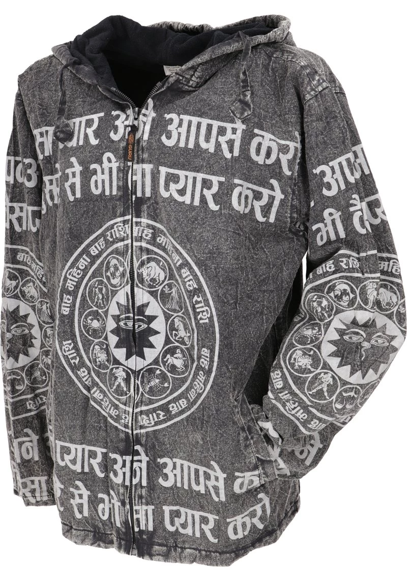 Guru Shop MIT MANTRA DRUCK - Leichte Jacke - Steingrau - Herren 5 Guru Shop MIT MANTRA DRUCK - Leichte Jacke - Steingrau - Herren – Bild 3