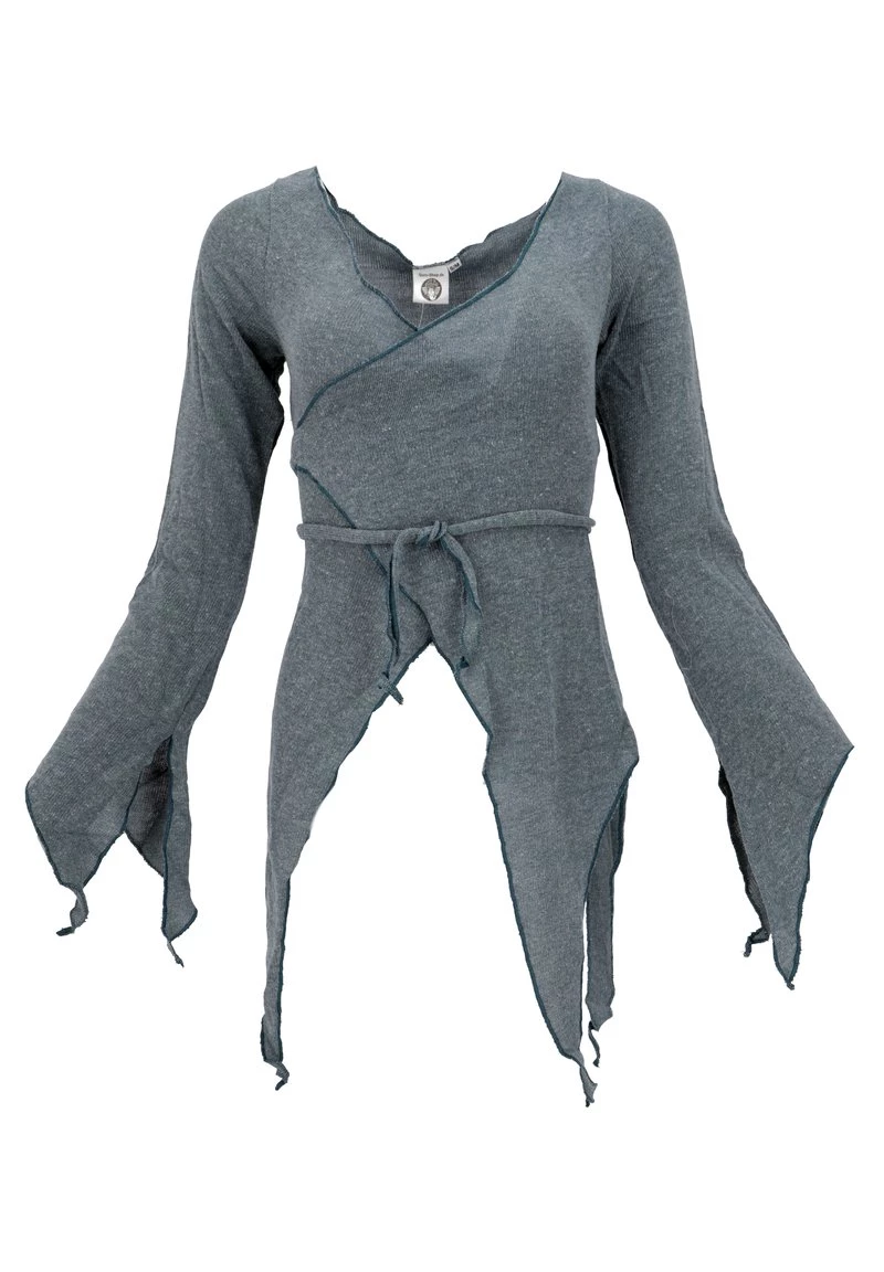 Guru Shop - Damen Strickjacke - Taubenblau 3 Guru Shop - Damen Strickjacke - Taubenblau