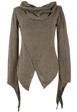 Guru Shop MIT SCHALKRAGEN - Strickpullover - Cappuccino - Damen