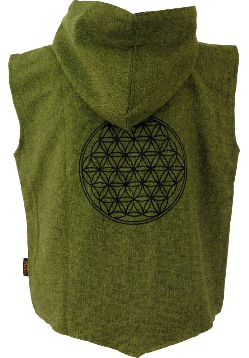 Guru Shop FLOWER OF LIFE - Weste - Gr�n - Herren 4 Guru Shop FLOWER OF LIFE - Weste - Gr�n - Herren – Bild 2