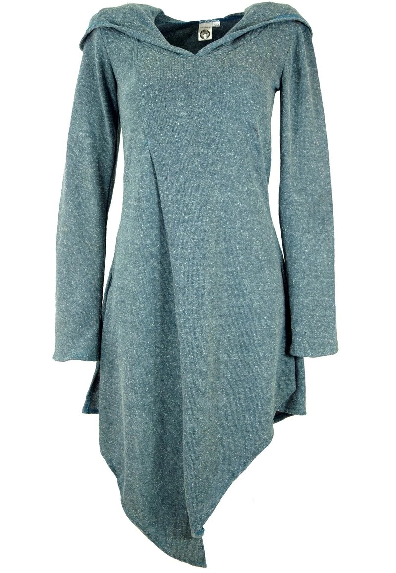 Guru Shop - Damen Strickkleid - Taubenblau 3 Guru Shop - Damen Strickkleid - Taubenblau