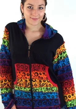 Guru Shop - Damen GOA - Sweatjacke - Schwarz