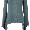 Guru Shop - Damen MIT KAPUZE - Strickpullover - Taubenblau -Fenty Beauty || Guru Shop Verkäufe fb67a164d6914b258eefdb61acdf3f4c